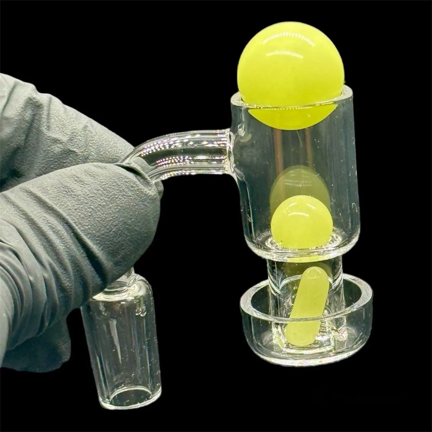 14mm Male 90 Degree Glow in the Dark Terp Slurper Quartz Banger UniqueSmokeShop