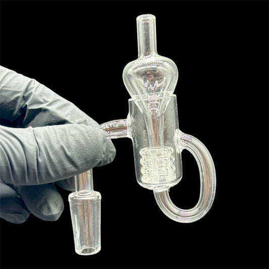 14mm Male 90 Degree Diamond Knot Quartz Recycler Banger Kit