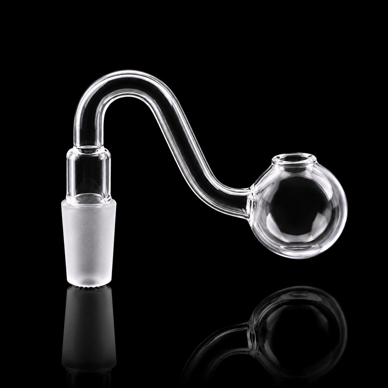 2-Pack 14mm Pyrex Glass Oil Burner Adapter – 45-Degree Bent Slide Attachment