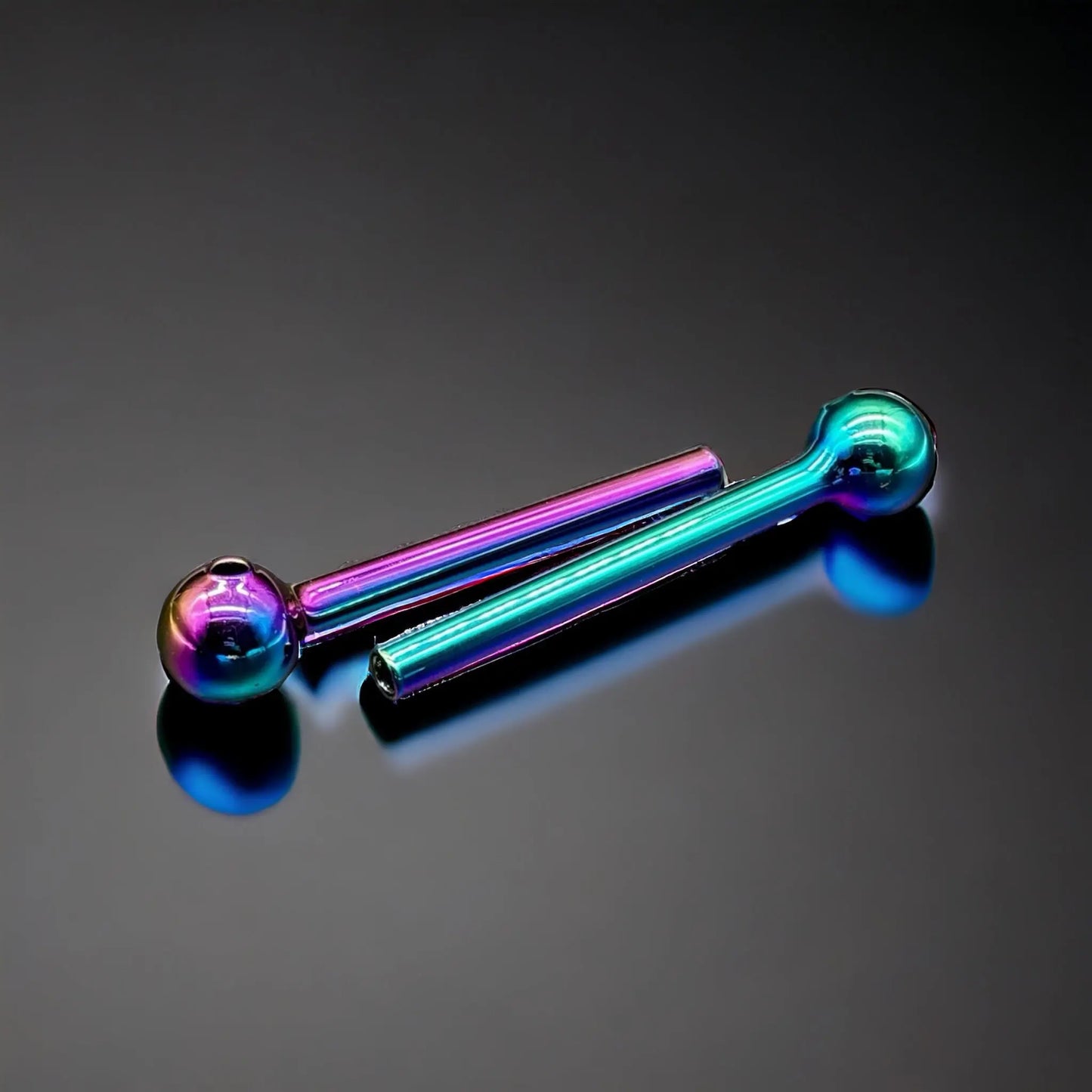 2 Pieces Pack - Rainbow Glass Oil Burner US Shop