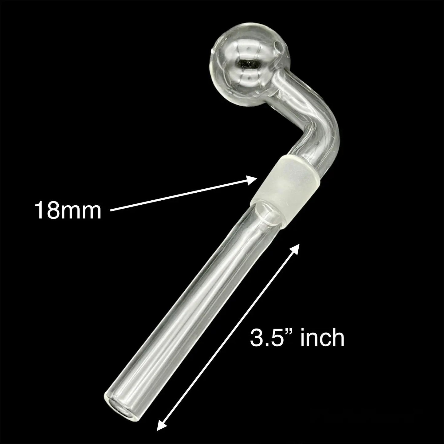 2 Pieces - Set Glass Oil Burner Pipe attachment for Water Pipe Long uniquesmokeshop.com