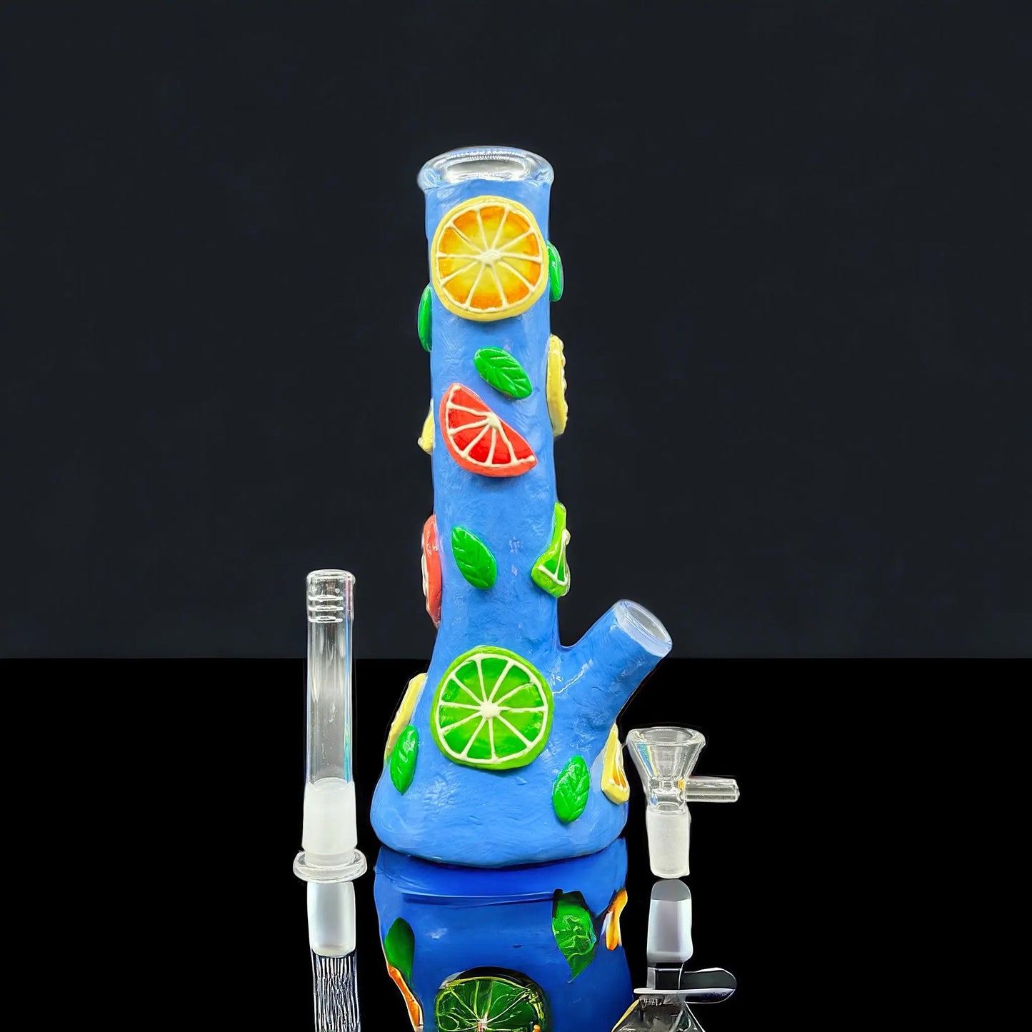3D Lemon & Lime Glow in the Dark Beaker blue
