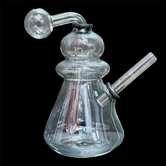 clear glass oil bubbler 