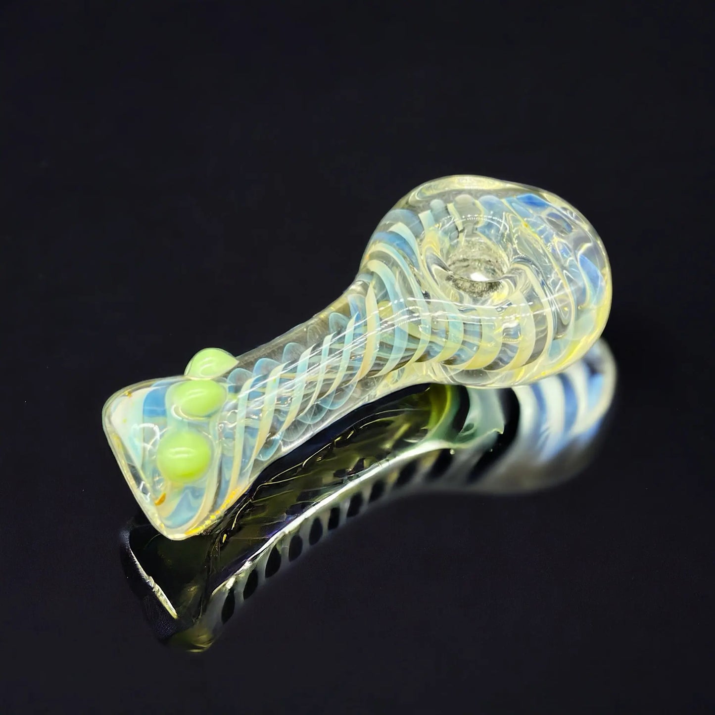 Color Changing Chillum Glass Pipes green color