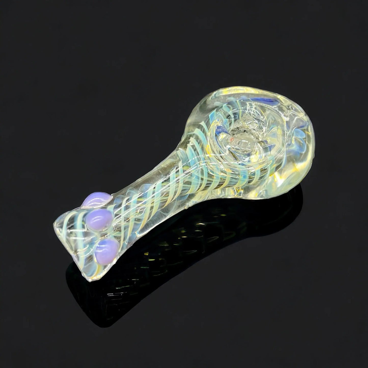 Color Changing Chillum Glass Pipes purple color