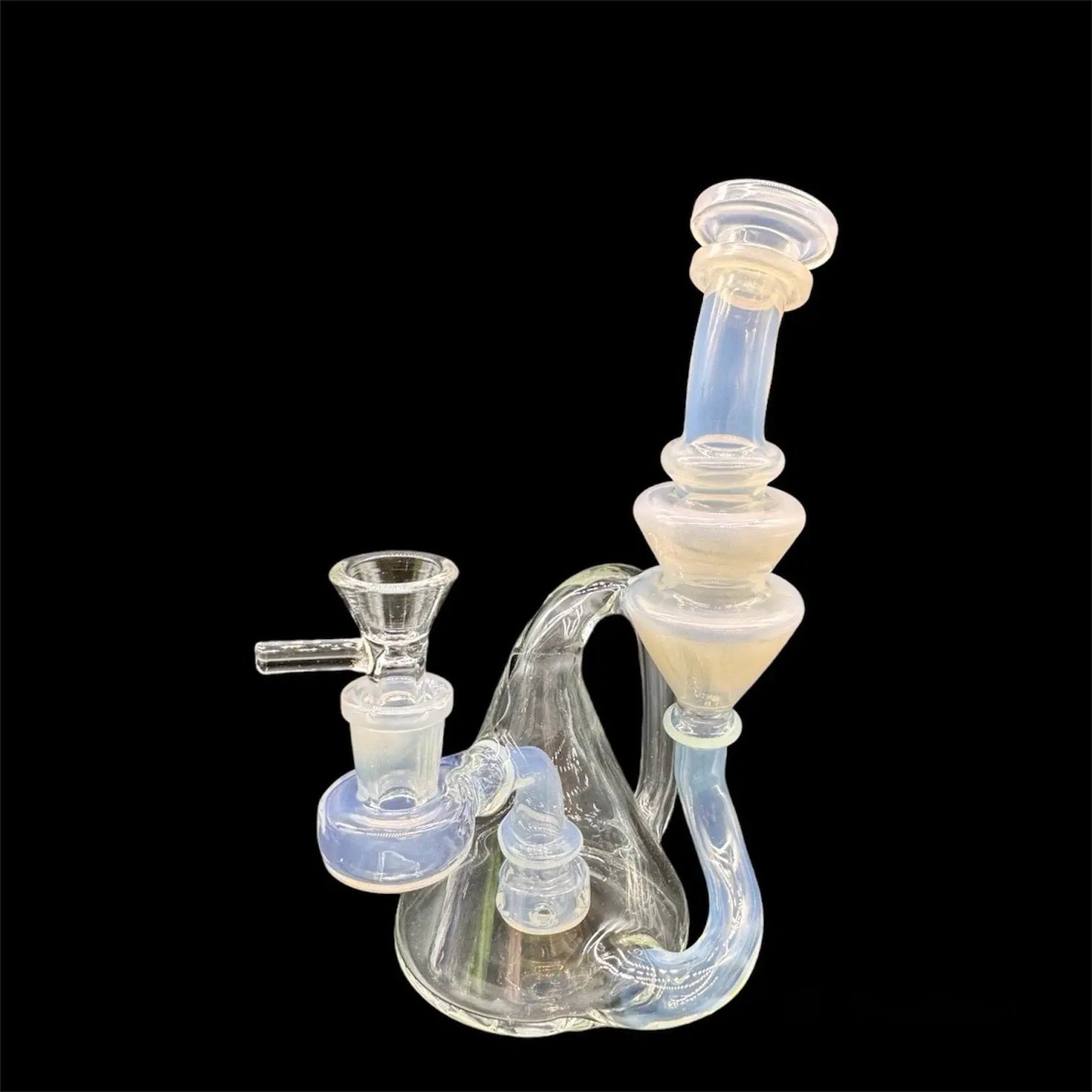 Colored Recycler Water Pipe 8» white color