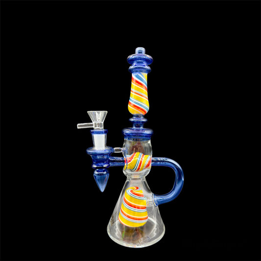 Colored Recycler 9.5» blue
