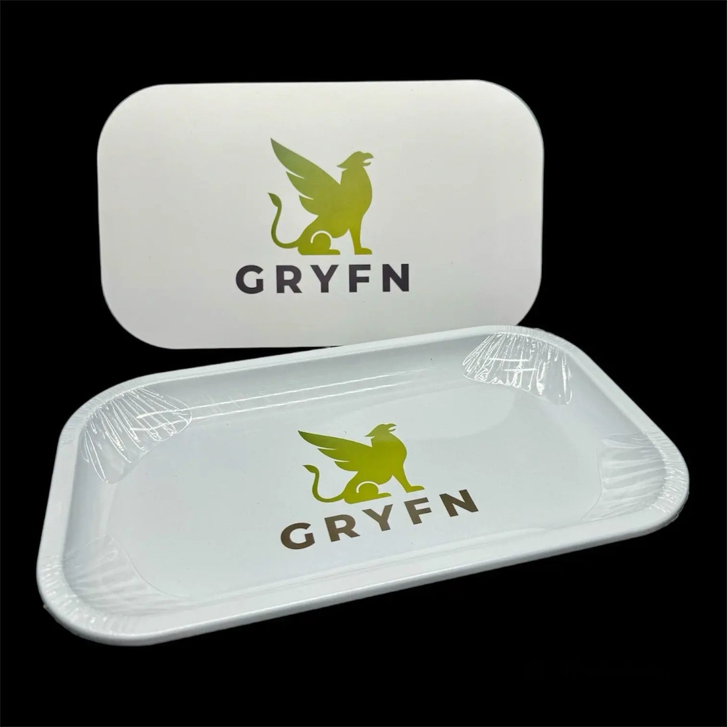 GRYFN White Rolling Trays with Magnetic Lid UniqueSmokeShop
