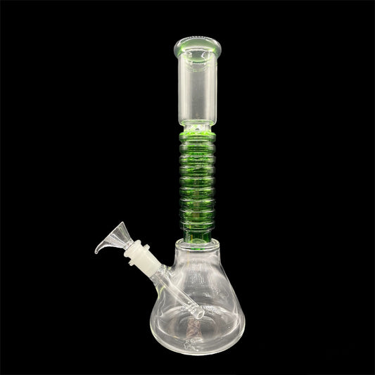 Glass Beaker Bong 14» green