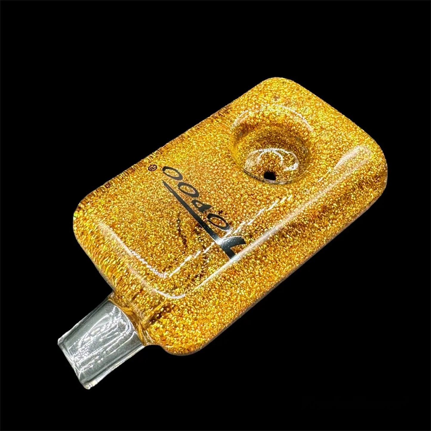 Glycerin Glass Hand Pipe 3.5’' gold