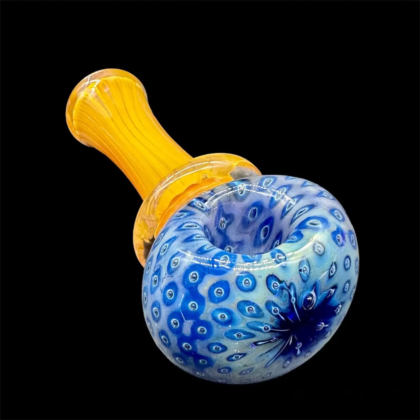 blue golden hand pipes