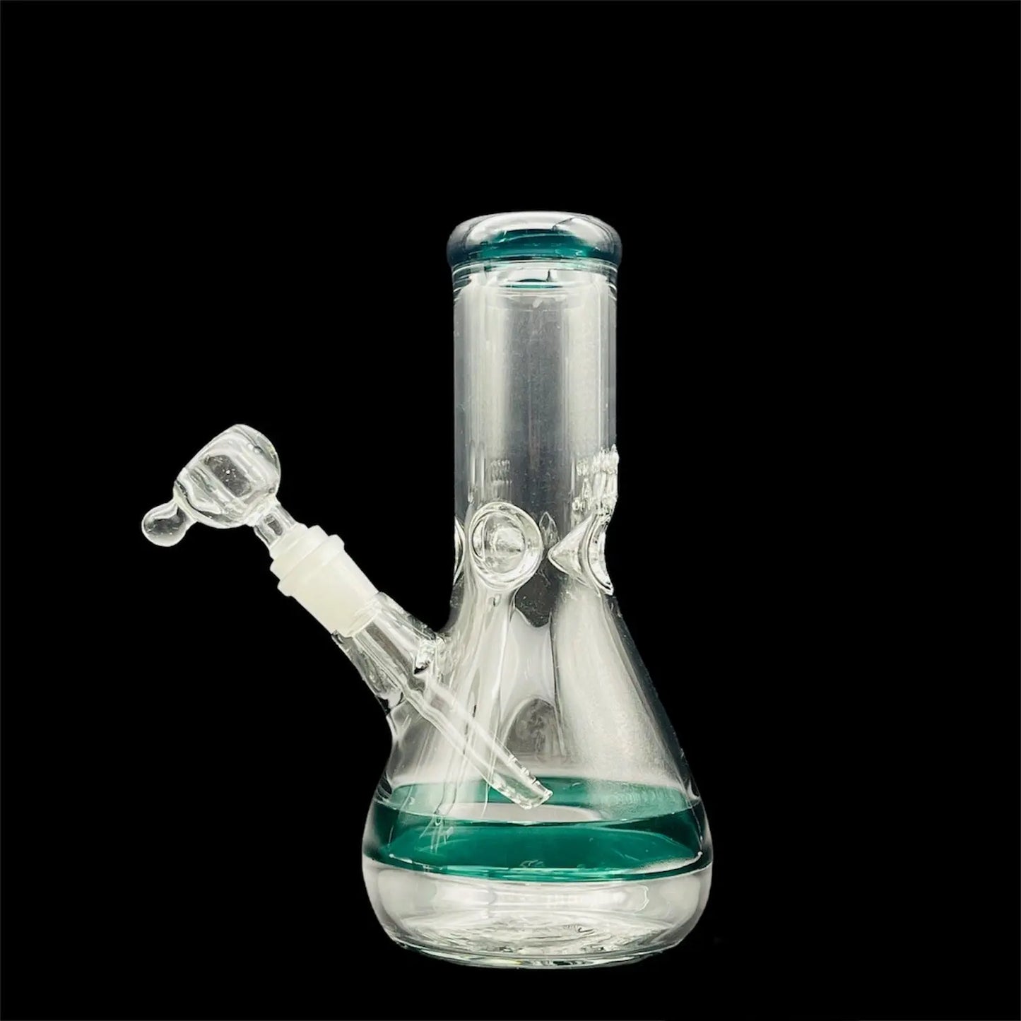 Mini Beaker Glass Bong teal
