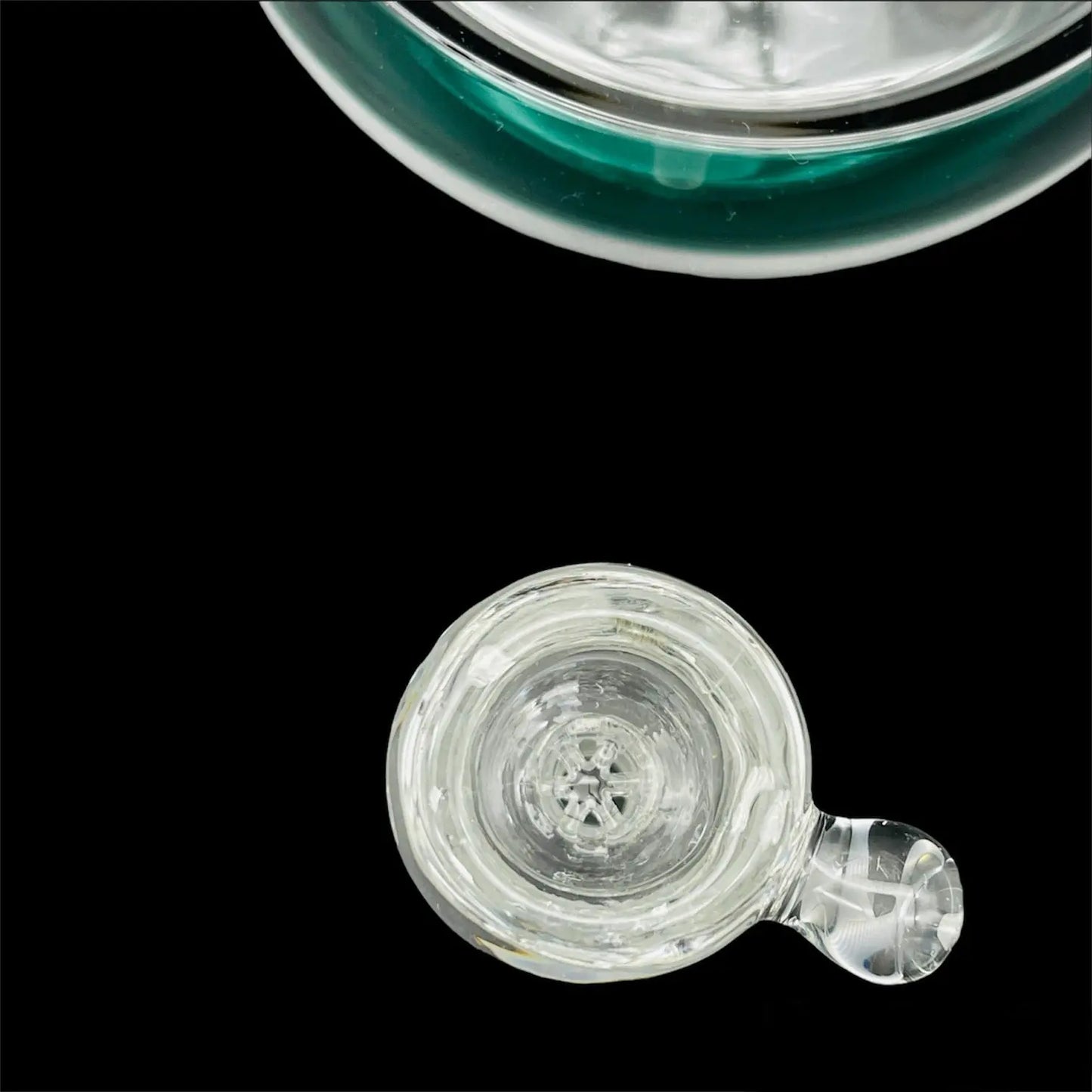 Mini Beaker Glass Bong teal
