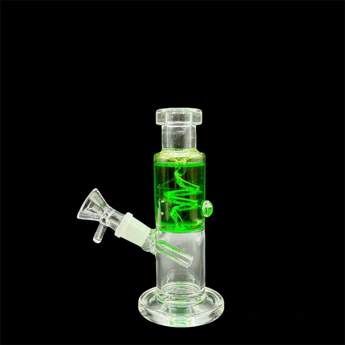 Mini Glycerin Spiral Bong green color