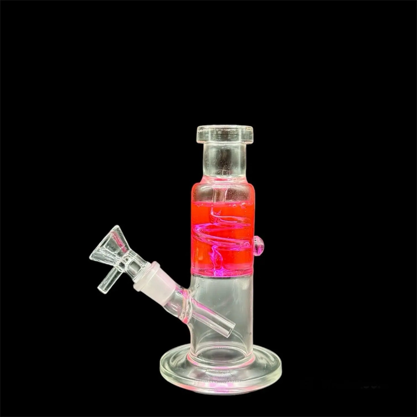 Mini Glycerin Spiral Bong pink color