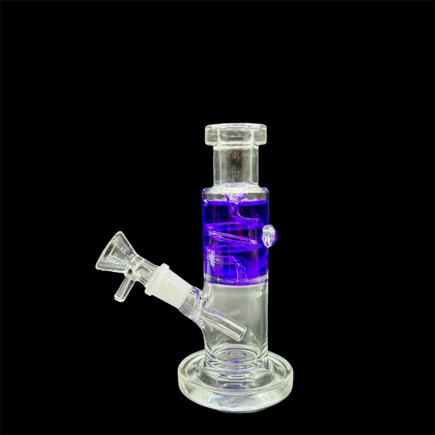 Mini Glycerin Spiral Bong purple color