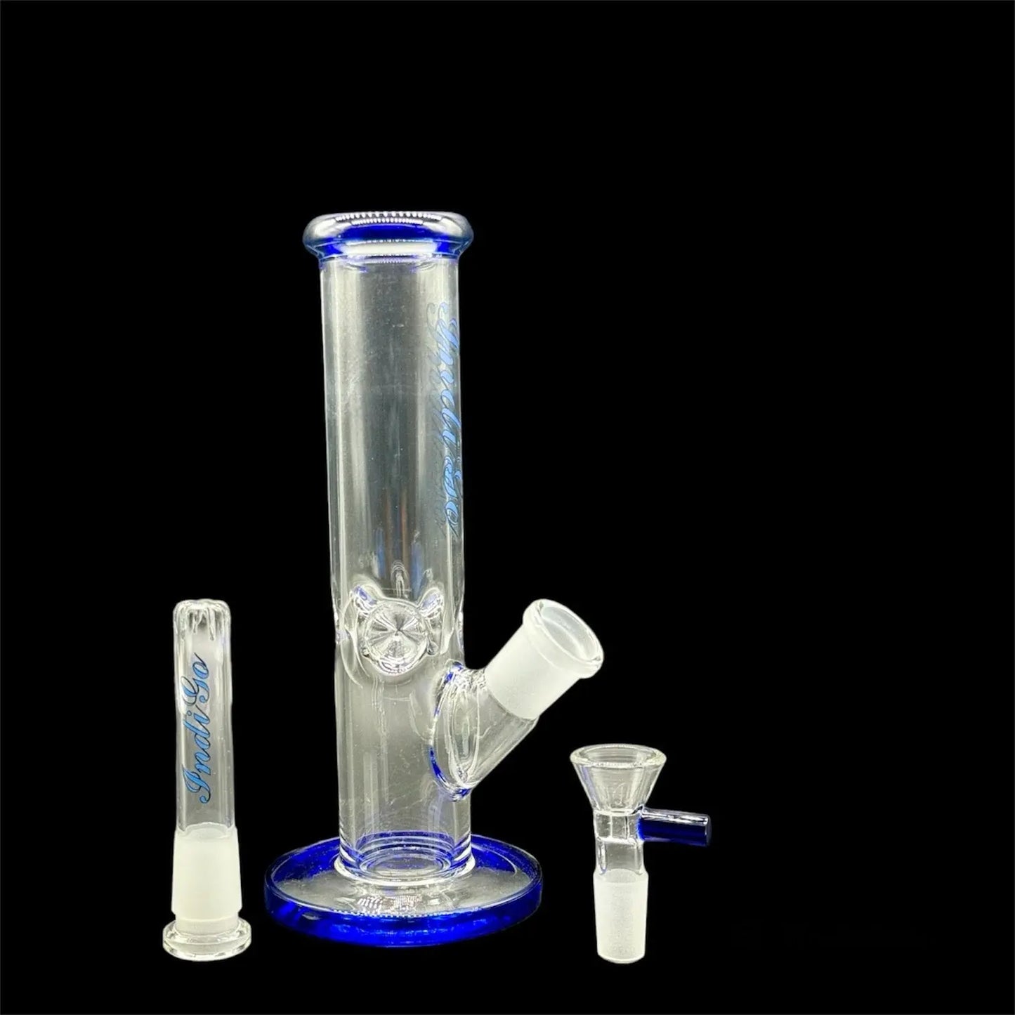 blue straight tube water pipe