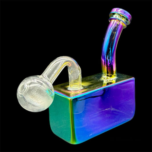 Mini Square Oil bubbler rainbow color 