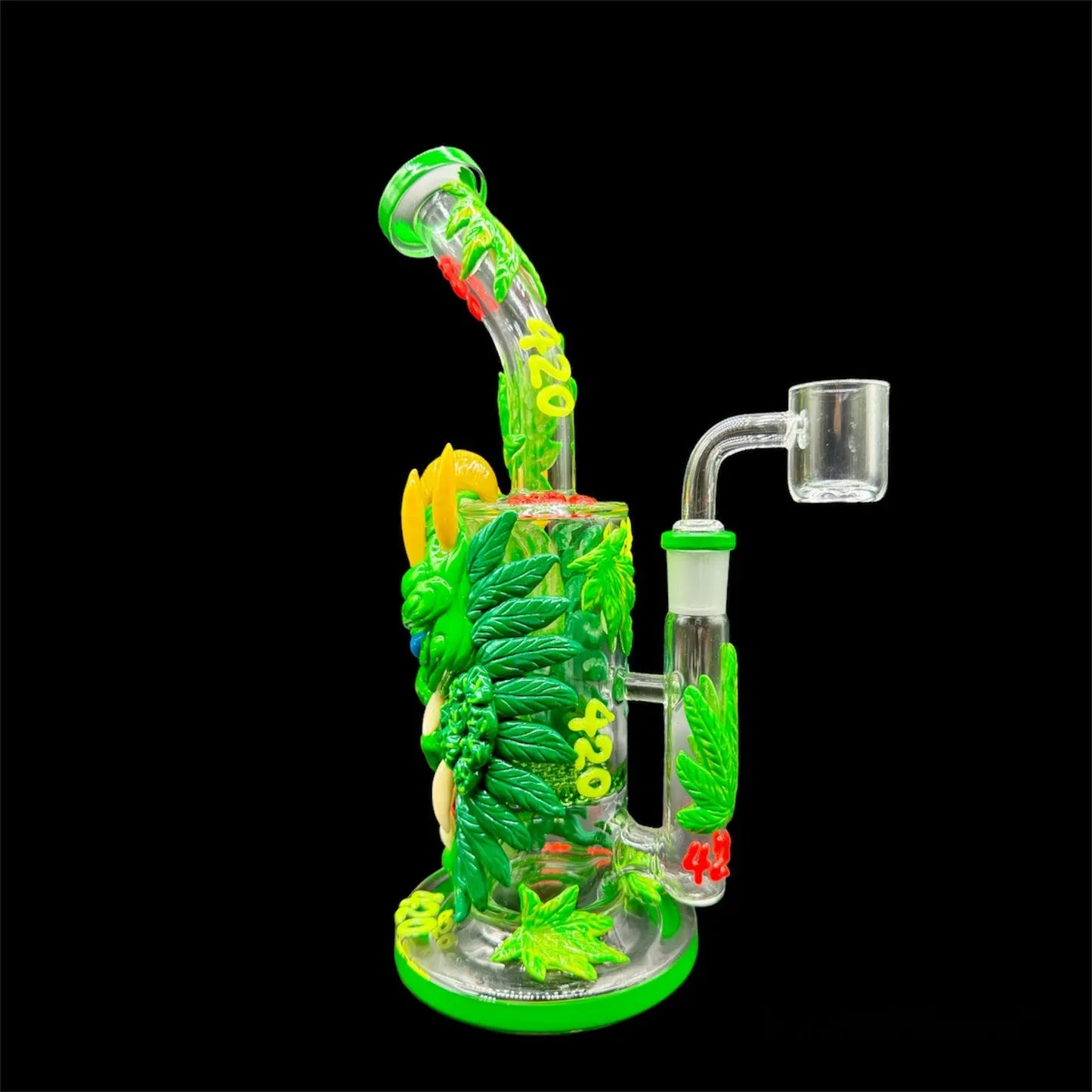 Monster 3D Glow in the Dark Dab Rig green