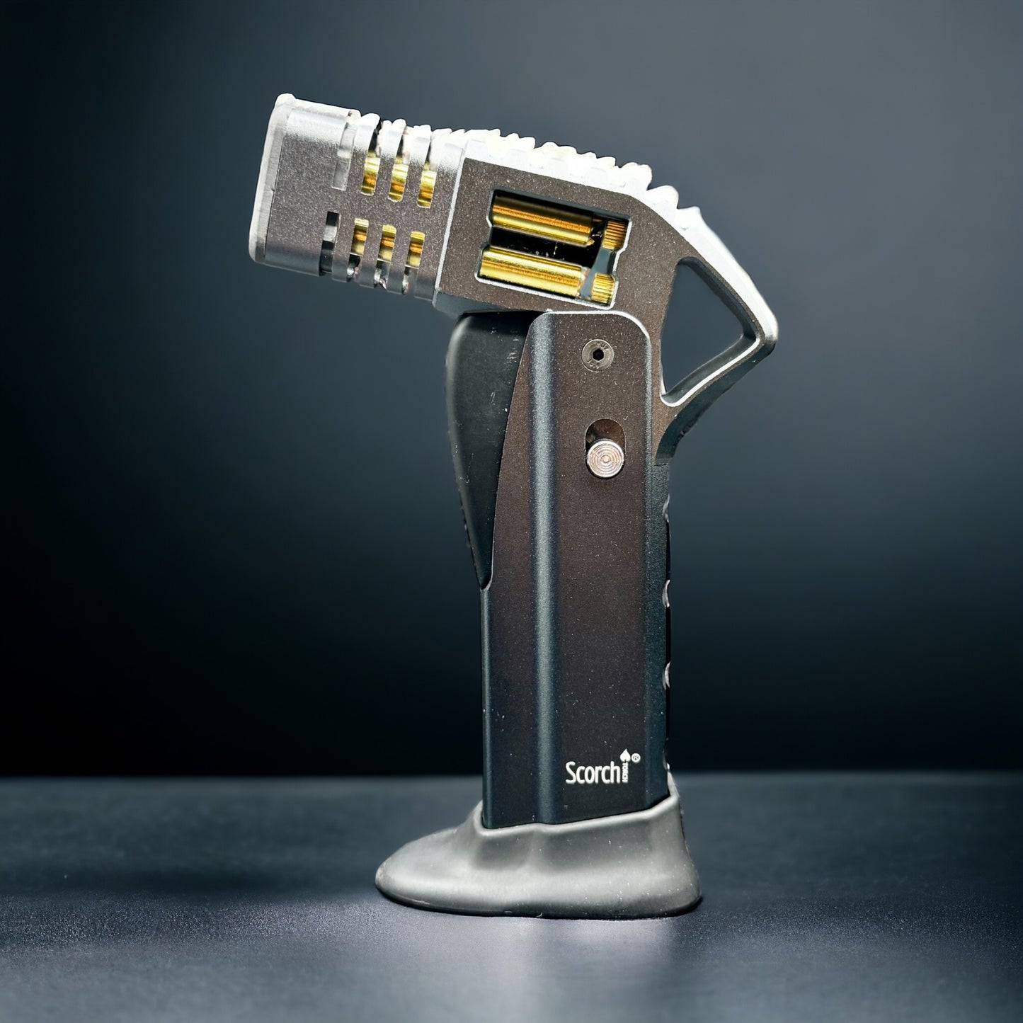 Scorch Dual Jet Flame Multipurpose Torch Lighter silver color