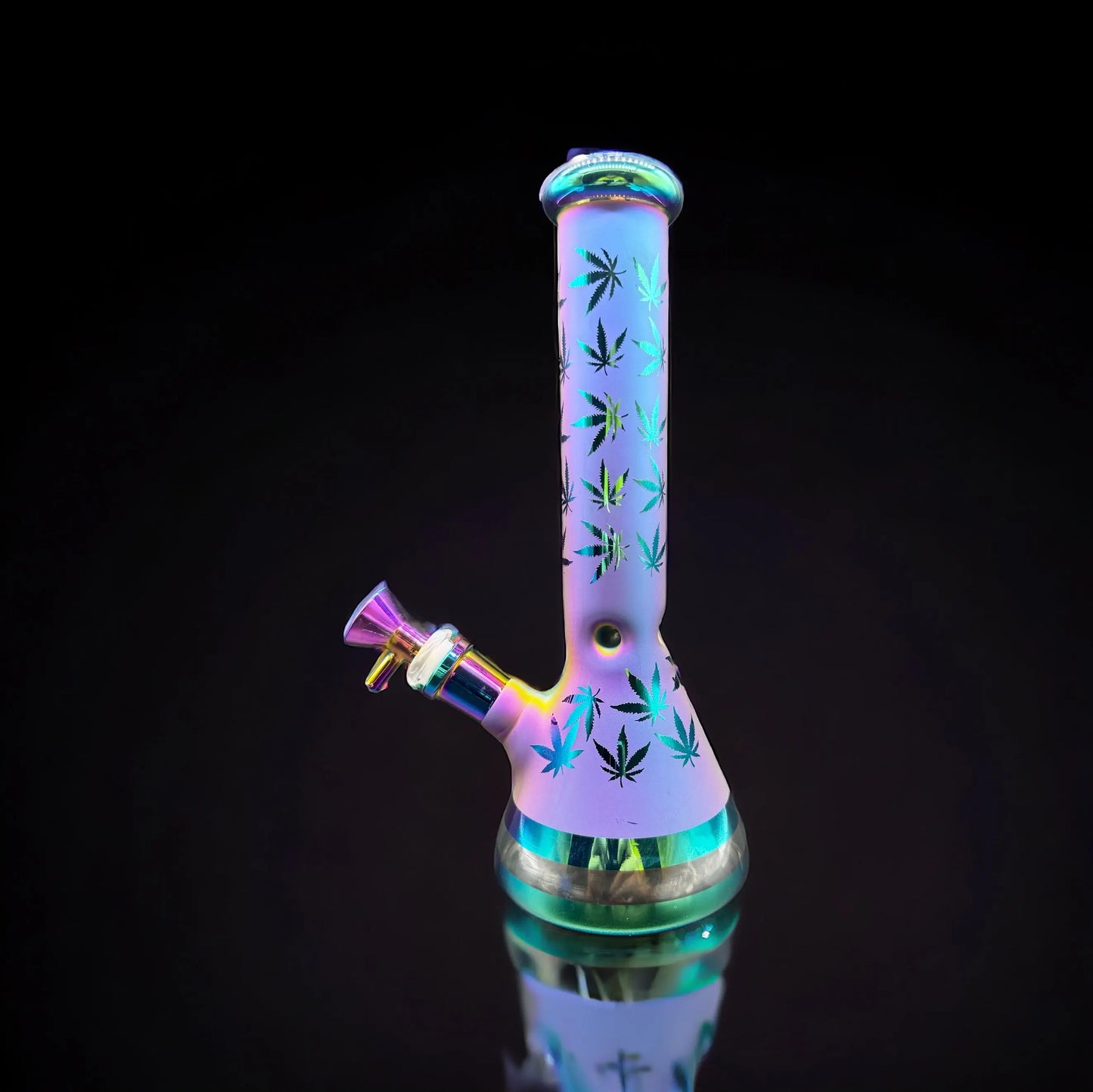 Rainbow Blue Design Beaker 10"