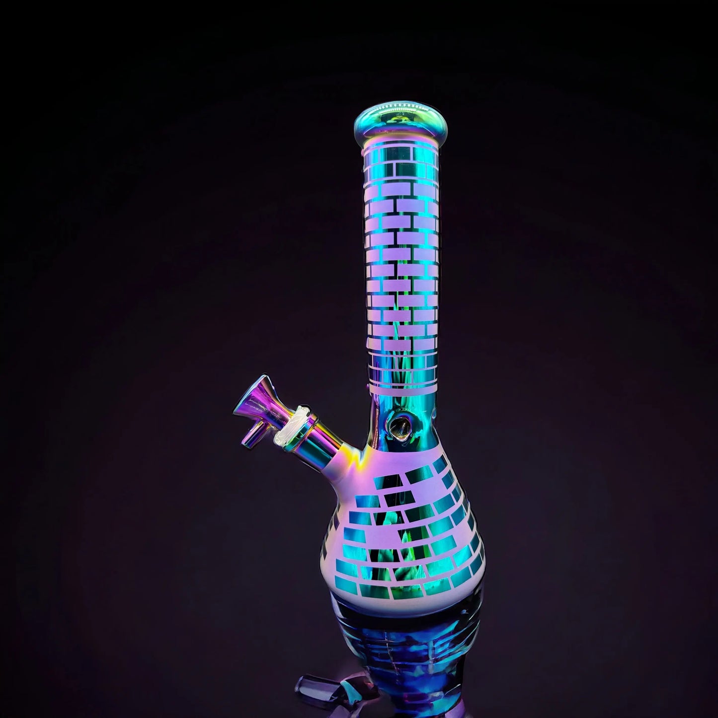 Rainbow Blue Design Beaker 10"