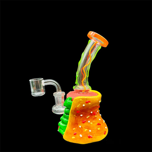 Sandwich Style Dab Rig 7’’ orange color 