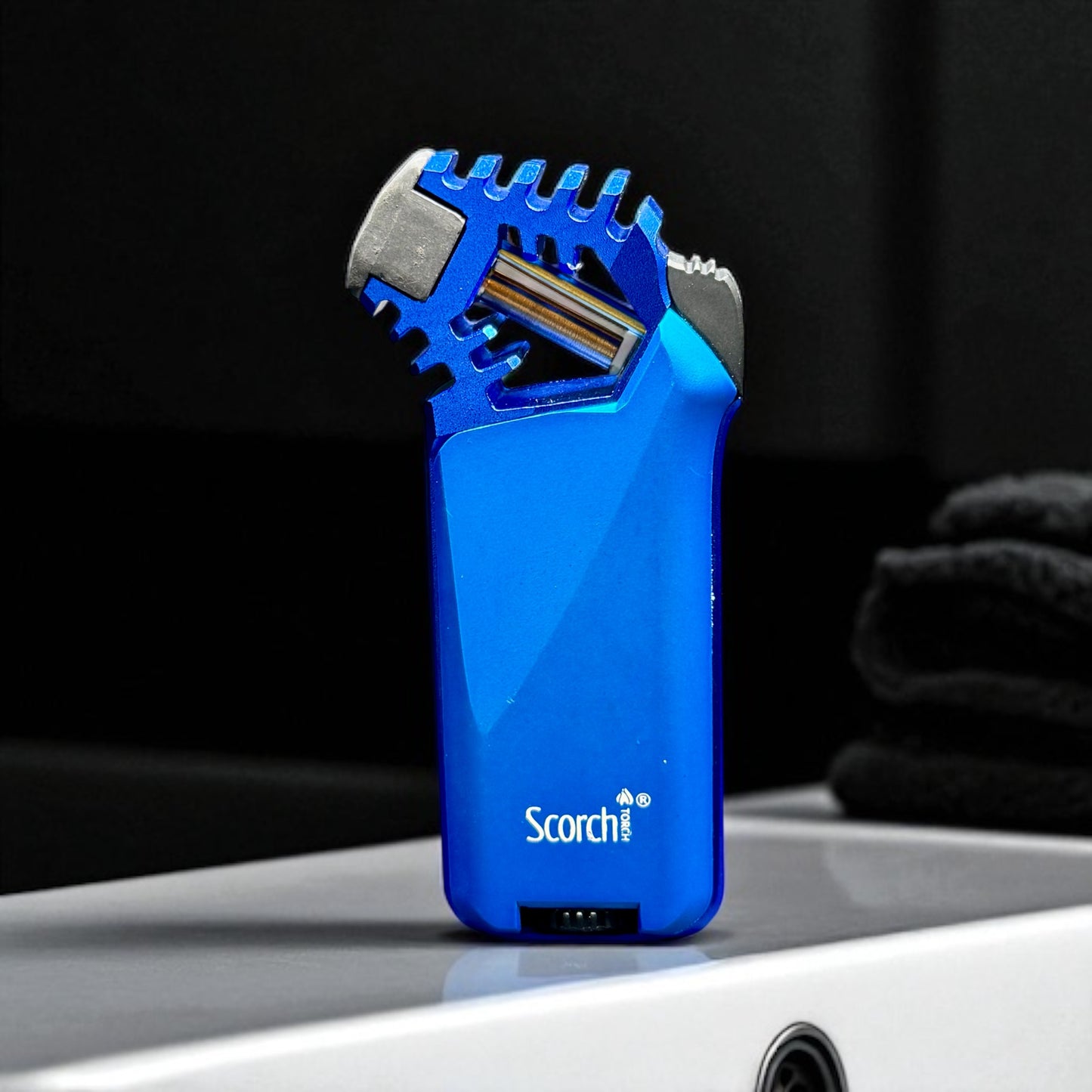 Scorch Torch Lighter 61560 – Blue refillable butane torch