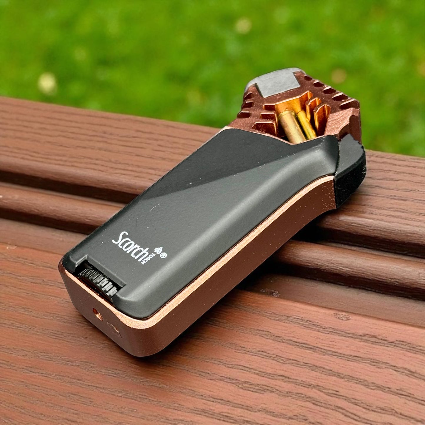 Scorch Torch Lighter 61560 – Bronze-black butane torch lighter side