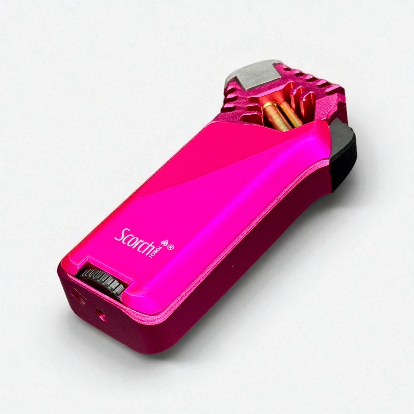 Scorch Torch Lighter 61560 – Pink refillable butane torch side