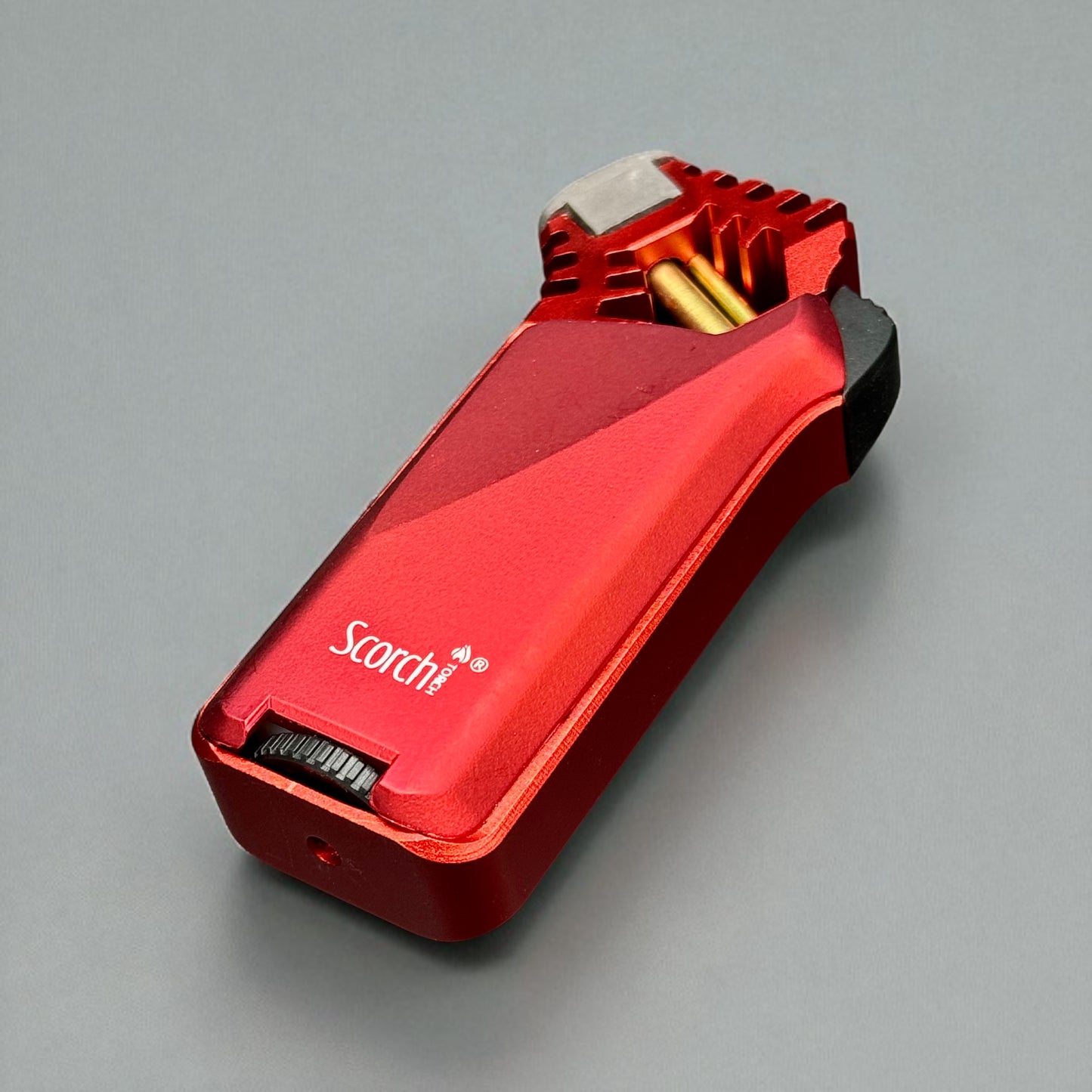 Scorch Torch Lighter 61560 – Red refillable butane torch side
