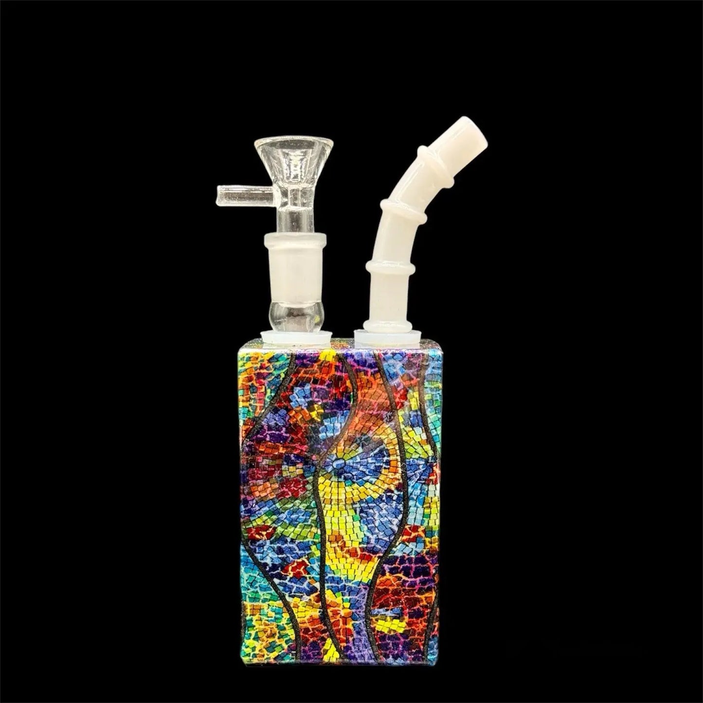 mosaic square water pipe