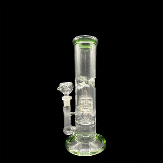 Straight Tube Glass Bong 10» green 