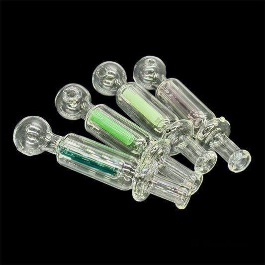 Thick Clear with Color Tube Inside Glass Oil Burner pipes  random color 
