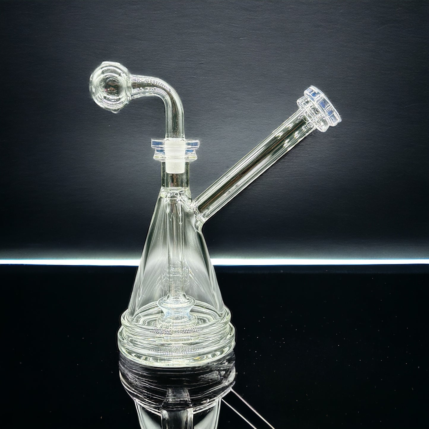 Triangle Clear with Color Oil Burner Showerhead Perc purple