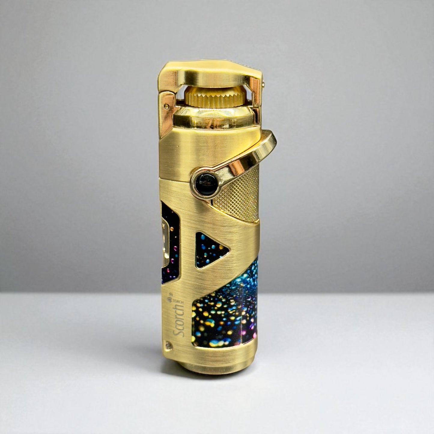 Scorch Torch 61824 – 3.5” Single Flame Heavy-Duty Metal Butane Lighter with Built-In Tools