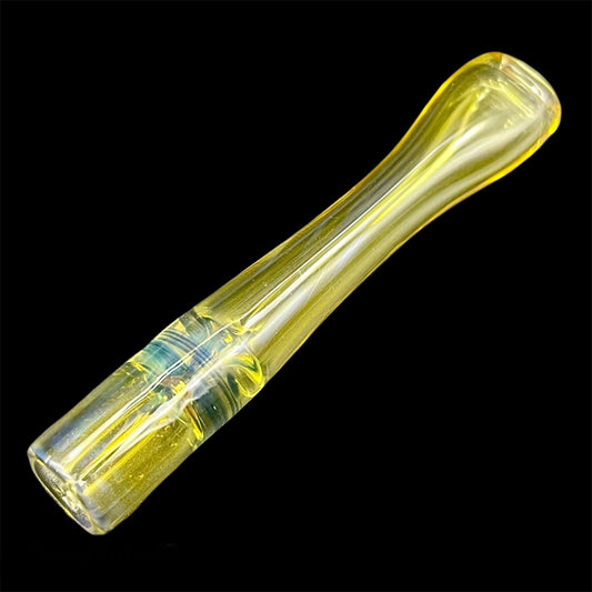 Golden Fumed One Hitter Pipe Unique Glass Art