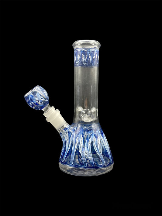 blue glass bong