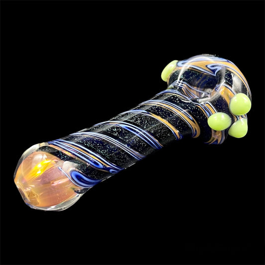 Golden Fumed Dichro Glass Pipes 4''