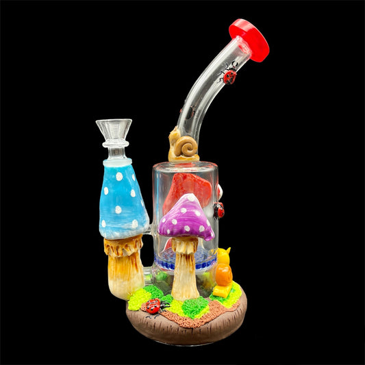 3D colored glass bong 