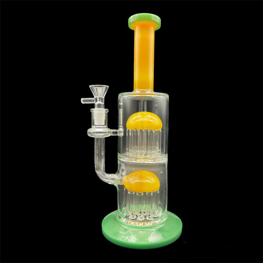 yellow Perc glass bong 
