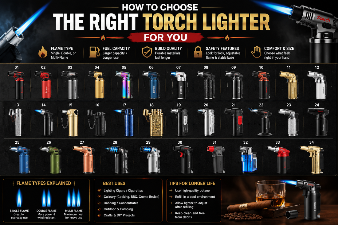 How to Choose the Right Torch Lighter: Single, Double, Triple & Multi-Flame Buying Guide (2026)