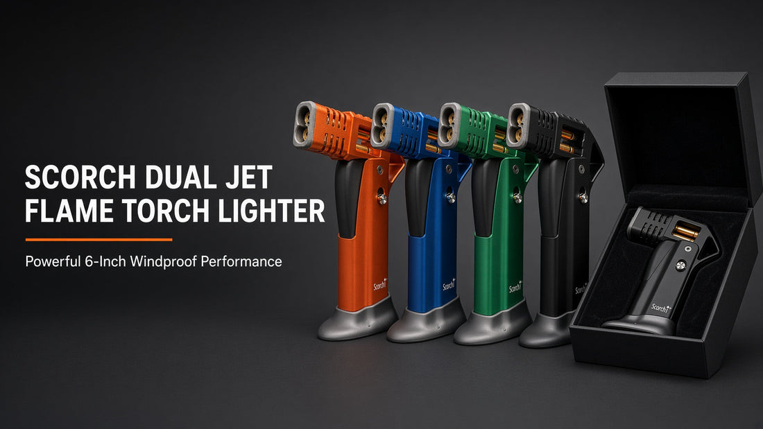 Scorch Dual Jet Flame Torch Lighter 51493: Powerful 6-Inch Windproof Performance in a Gift-Ready Package