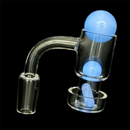 Glow blue quartz bangers 