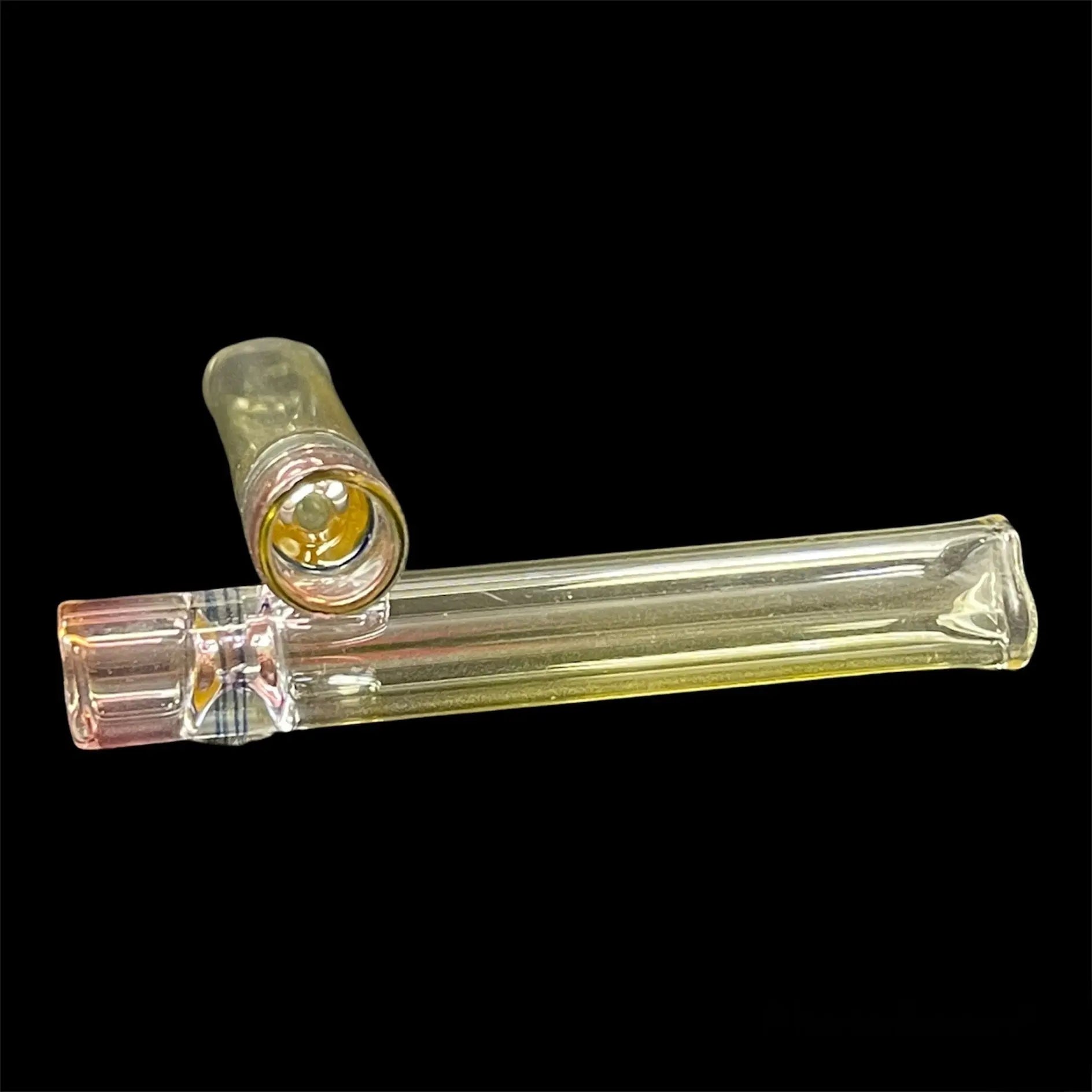 golden fumed glass pipes