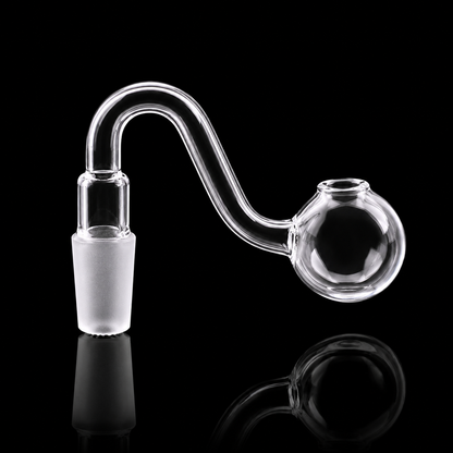 2-Pack 14mm Pyrex Glass Oil Burner Adapter – 45-Degree Bent Slide Attachment
