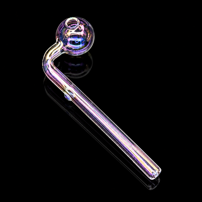 Glass pipe with a colorful bowl on a black background