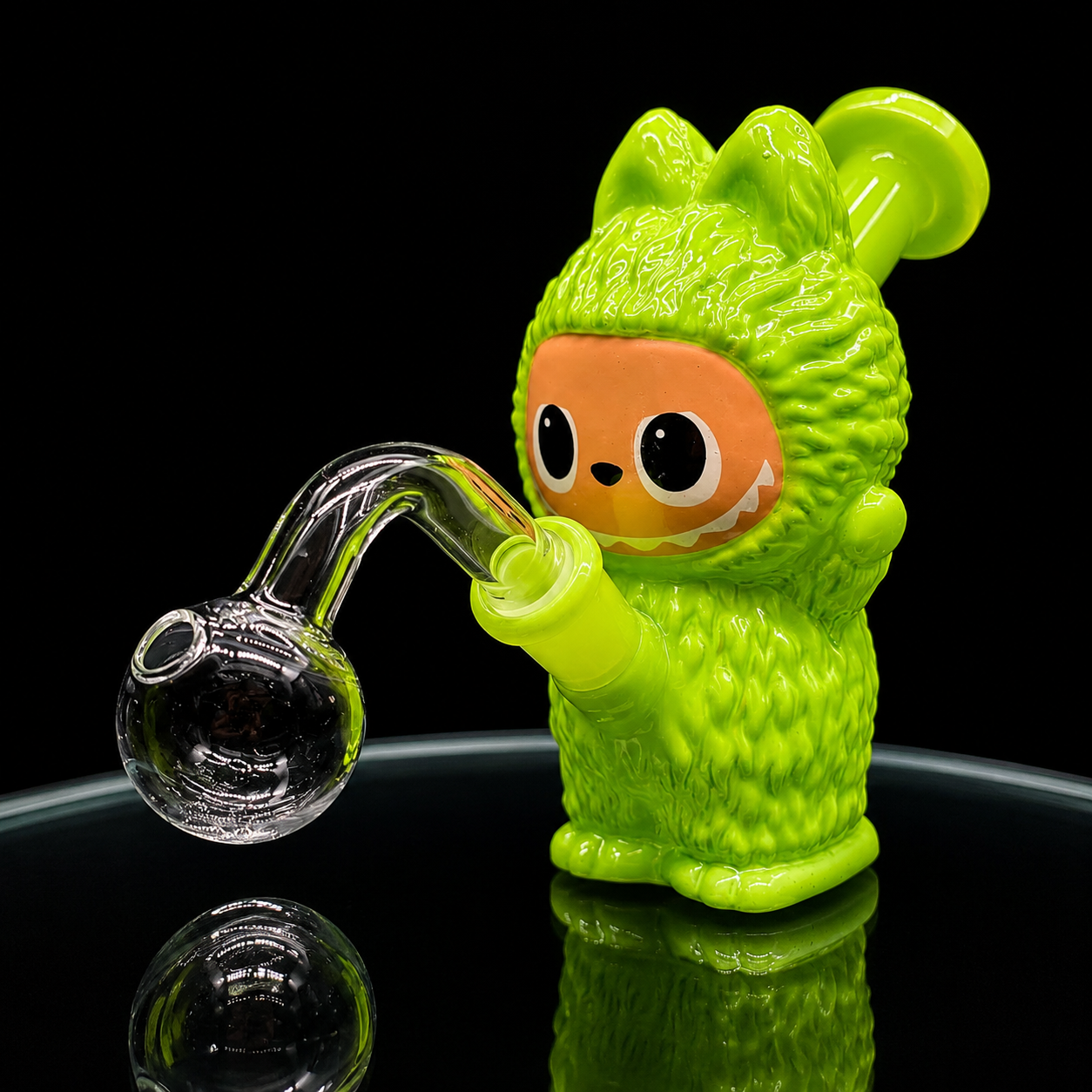 5” Mini Character Oil Burner Bubbler green 