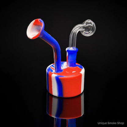 6 inch USA silicone oil burner bubbler side angle Unique Smoke Shop