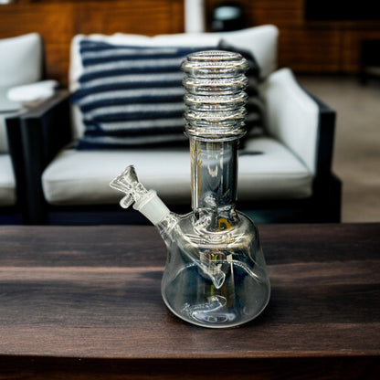 7” Hipster Beaker Bong – Borosilicate Glass Water Pipe 14mm Bowl